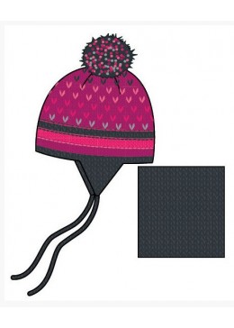Peluche зимняя шапка и манишка для девочки F17 ACC 50 EF Framboise